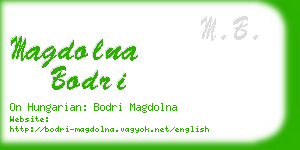 magdolna bodri business card